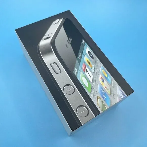 Apple iPhone 4 Black 16GB Empty Box with Tray Manuals Stickers Only NO PHONE - Picture 7 of 10